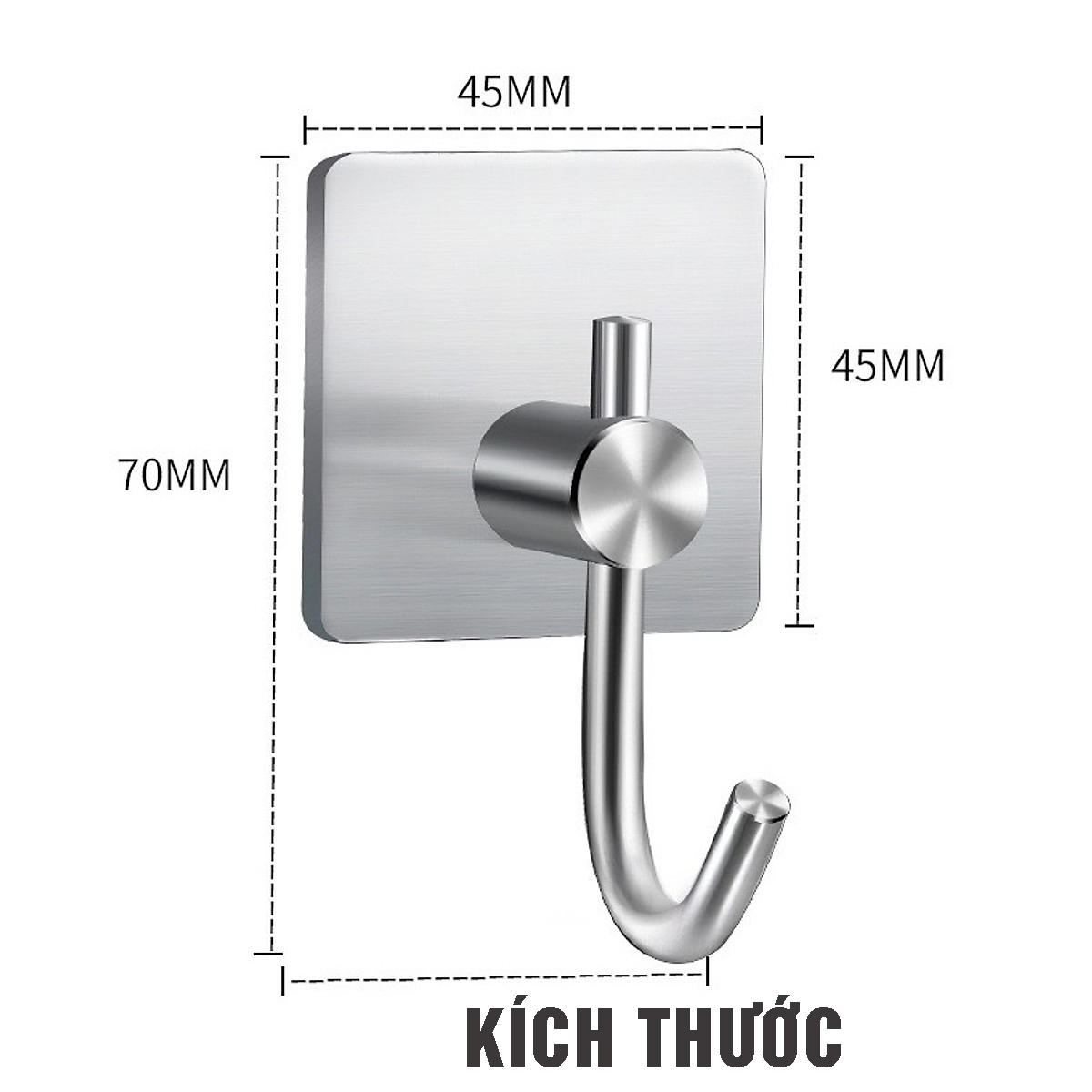 Combo 3 móc treo loại D, Inox 304, SUS304 dùng miếng dính dán tường không cần khoan, xắp xếp treo đồ đạc gọn gàng, tiết kiệm không gian, đồ dùng gia đình, nhà bếp, Dan House 311-D