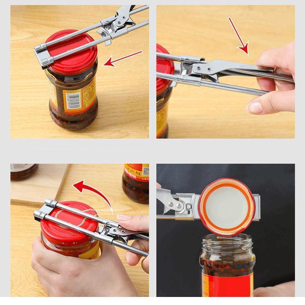 Can Opener Cover Remover Bottle Gripper Jar Lid Opener Kitchen Gadget Bar