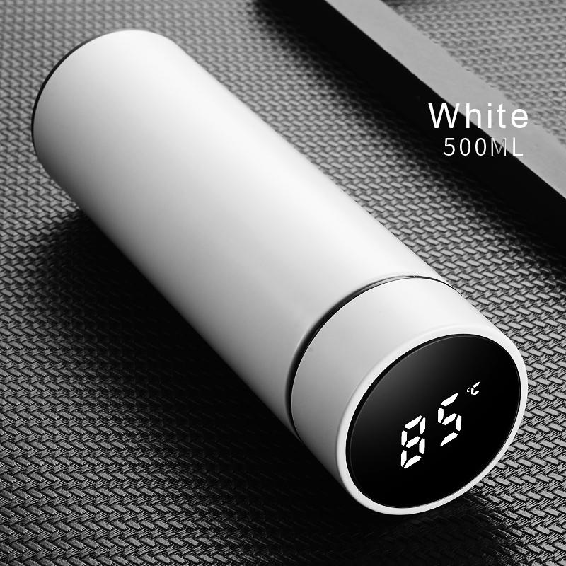 Cách Nhiệt Thông Minh Cốc Nước Kỹ Thuật Số Đèn Led Hiển Thị Nhiệt Độ Thép Không Gỉ Nhiệt Cốc Thông Minh Cách Ly 500ML