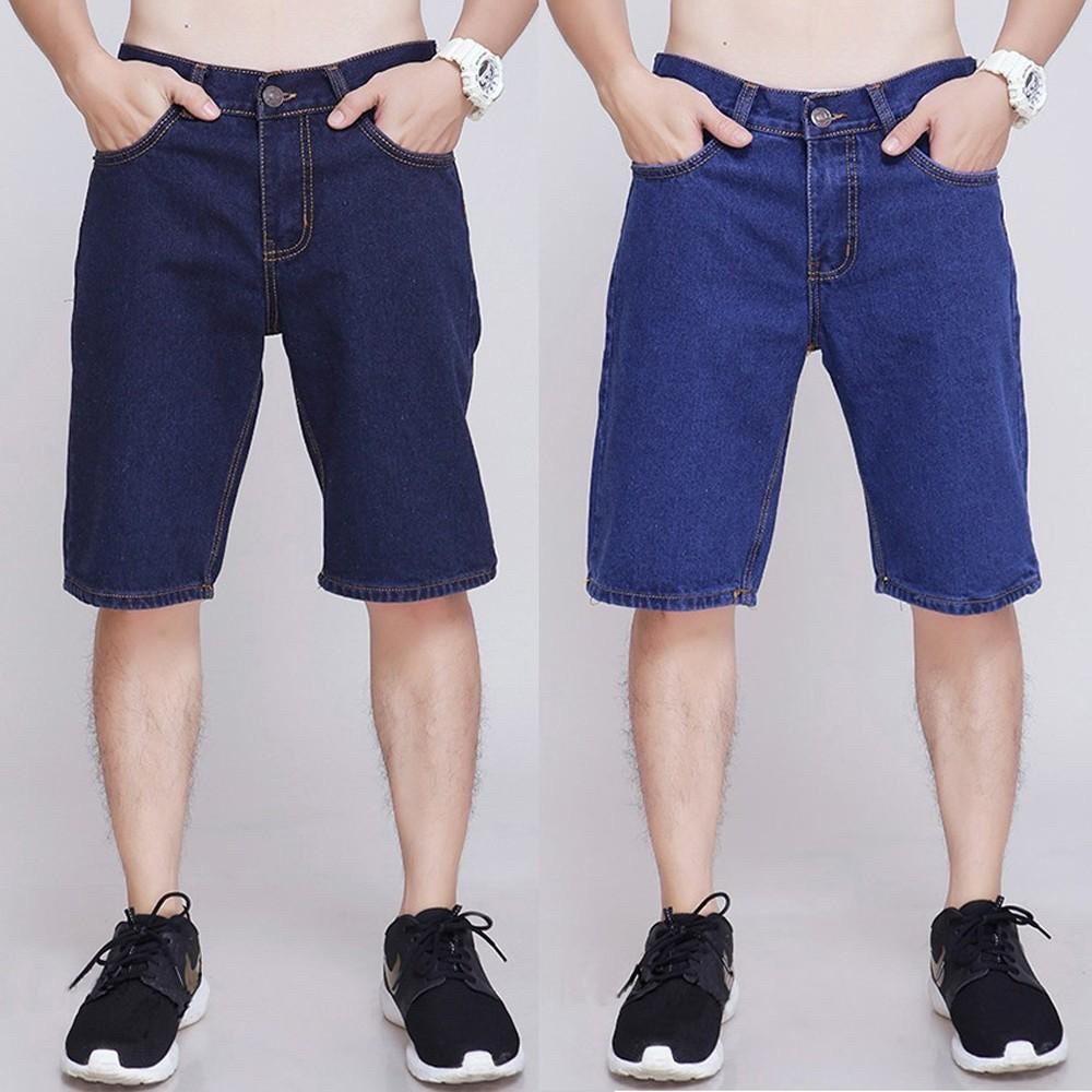 Quần Short Jean Nam Pom Xuông Phong Cách Hàn Quốc mặc cực đẹp