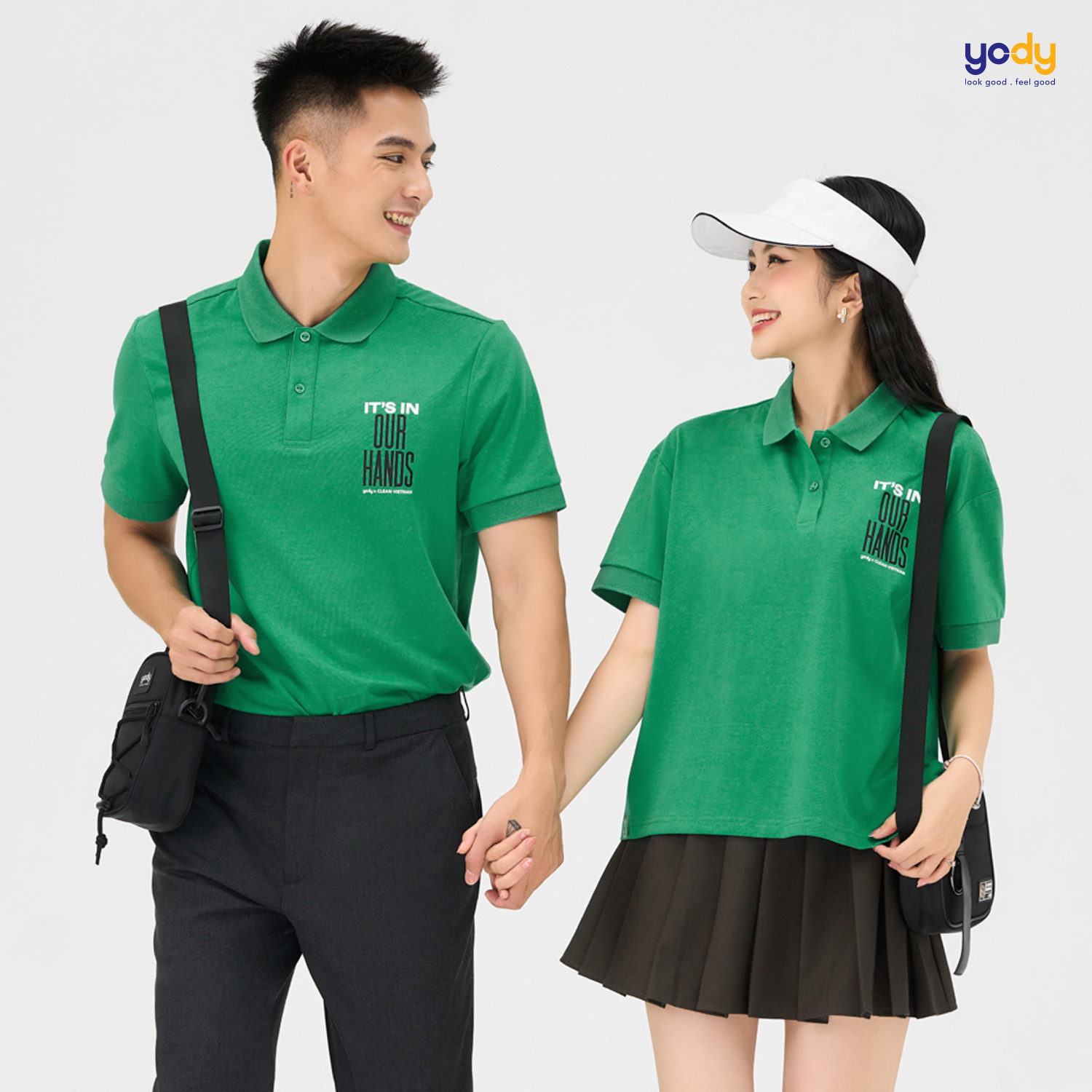 Áo polo nữ YODY chất liệu Clean Vietnam, áo thun dáng rộng trẻ trung APN6258