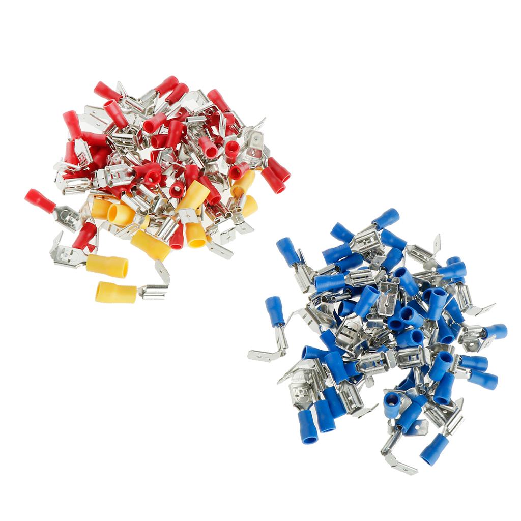100 Máy Tính Điện Dây Thiết Bị Đầu Cuối Assortment Cách Nhiệt Lọn Uốn Nữ/Nam SPADE