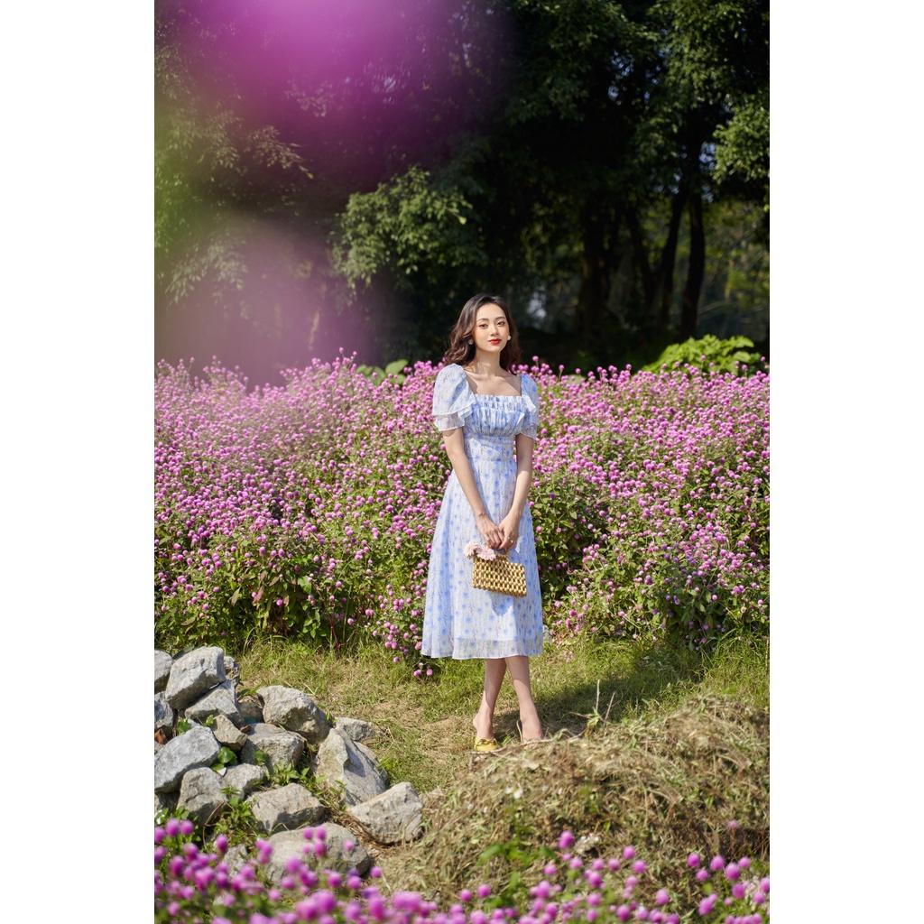 TIELA Đầm váy hoa xếp ngực ba tầng - Nomi Dress