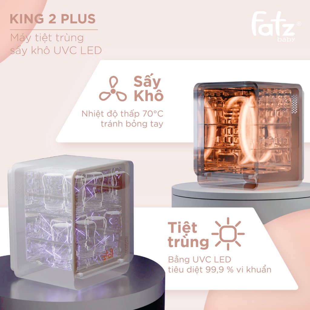 Máy tiệt trùng sấy khô UVC LED cao cấp 25 Lít Fatzbaby KING 2 PLUS-  Fatz FB4725BT