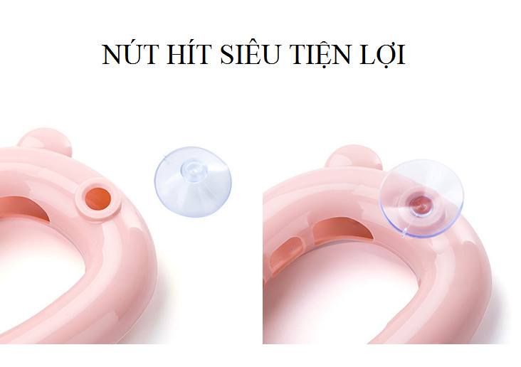Treo bàn chải hình gấu hít chân không, hộp đựng bàn chải đánh răng hình gấu  GD476-Gau-TreoBC