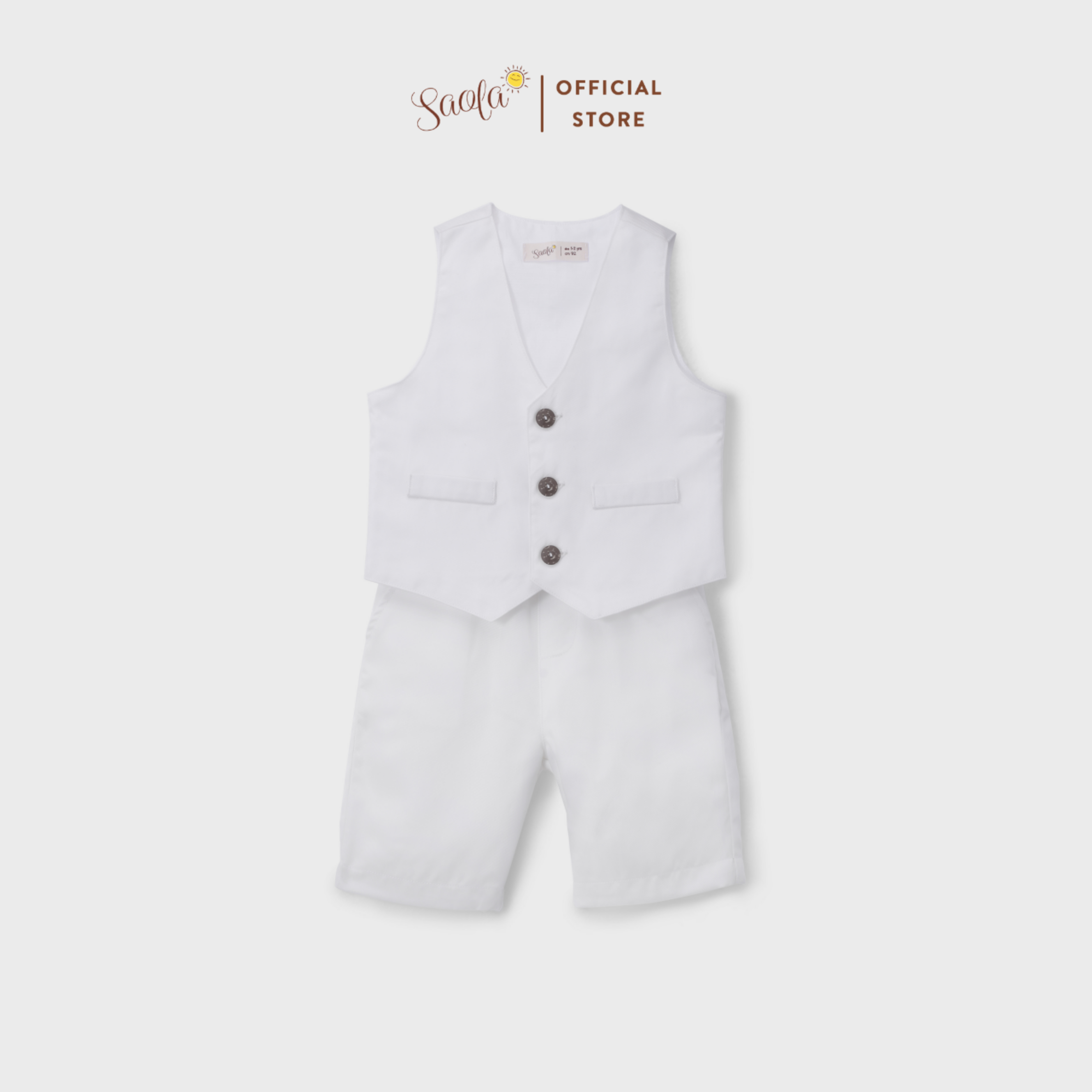 Bộ Gile Chất Liệu Linen Cao Cấp Phong Cách Hàn Quốc Cho Bé Trai - AVETT SET - GIL002 - SAOLA KIDS CLOTHING