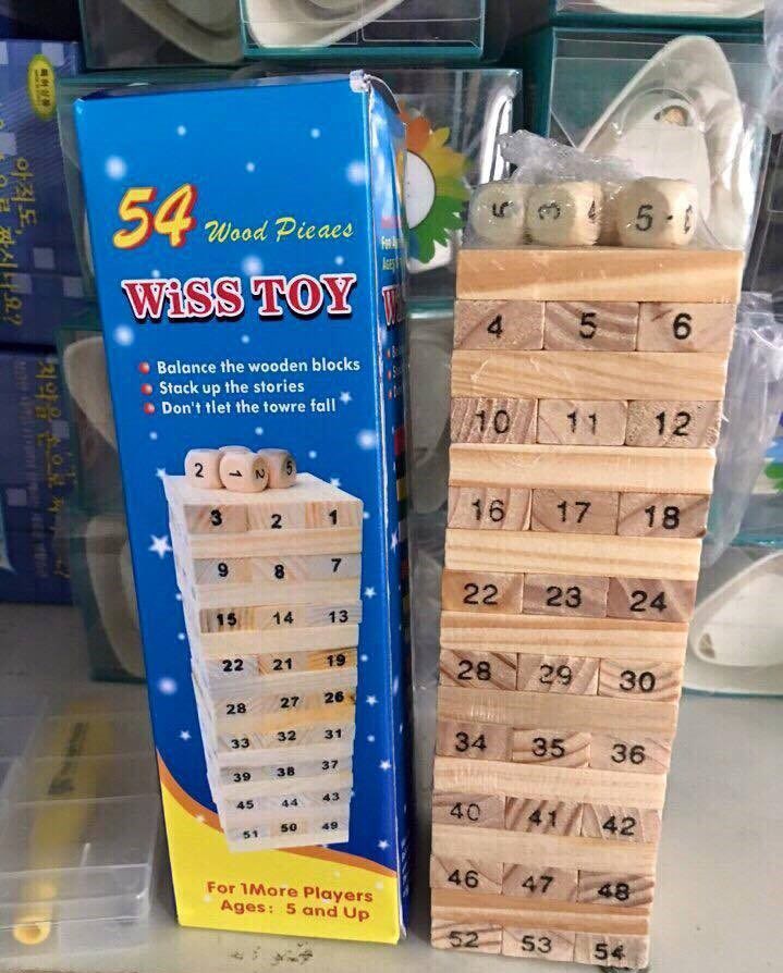 Đồ Chơi Rút Gỗ đẹp chắc chắn kèm xúc sắc