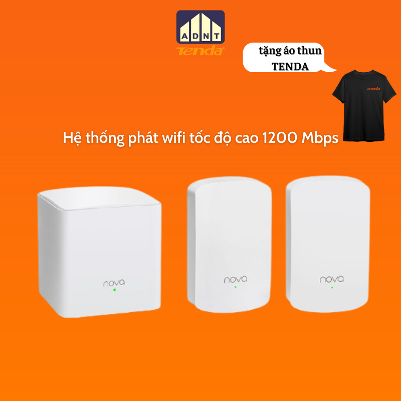 Hệ thống phát wifi tốc độ cao 1200 Mbps băng tần kép Wireless Router Nova MW5 Tenda hàng chính hãng