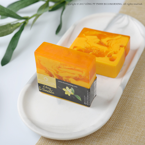 Xà Bông Thiên Nhiên Handmade eccomorning Hình Vuông Hương Vanilla – Vanilla Soap