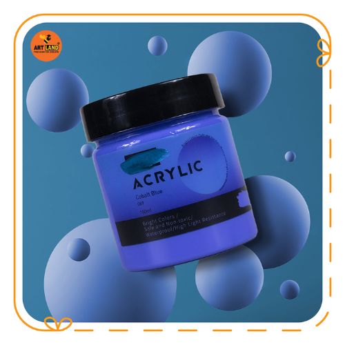 Màu Acrylic Hũ Lớn 100ml Tone Blue Purple Vẽ Trên Mọi Chất Liệu