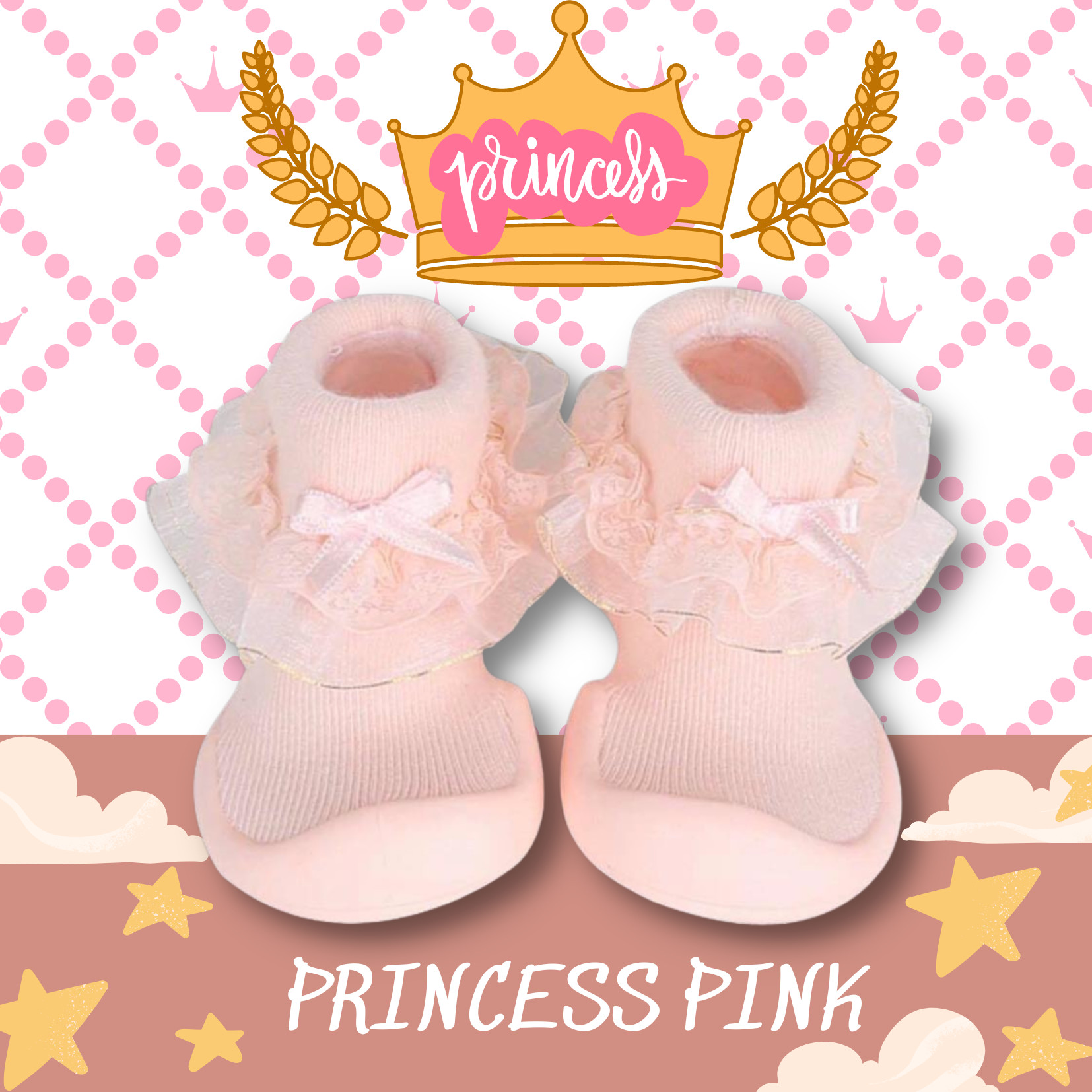 Giày tập đi cho bé cưng Princess Pink