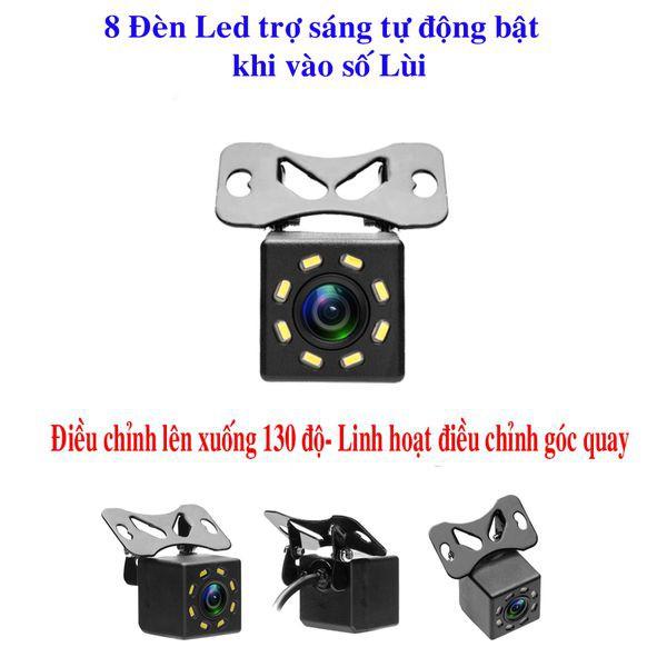 Camera lùi chống nước 8 Led Vuông