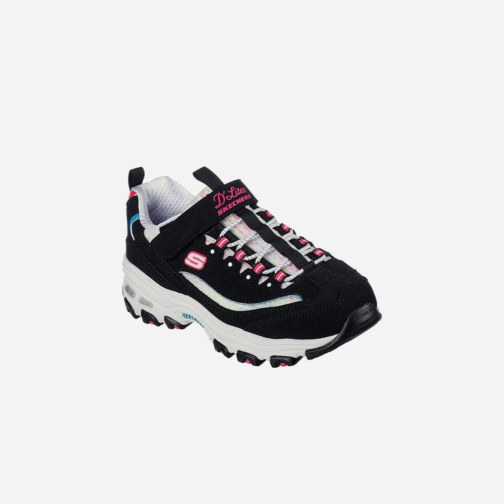 Giày sneaker bé gái Skechers D'Lites - 303904L-BKMT
