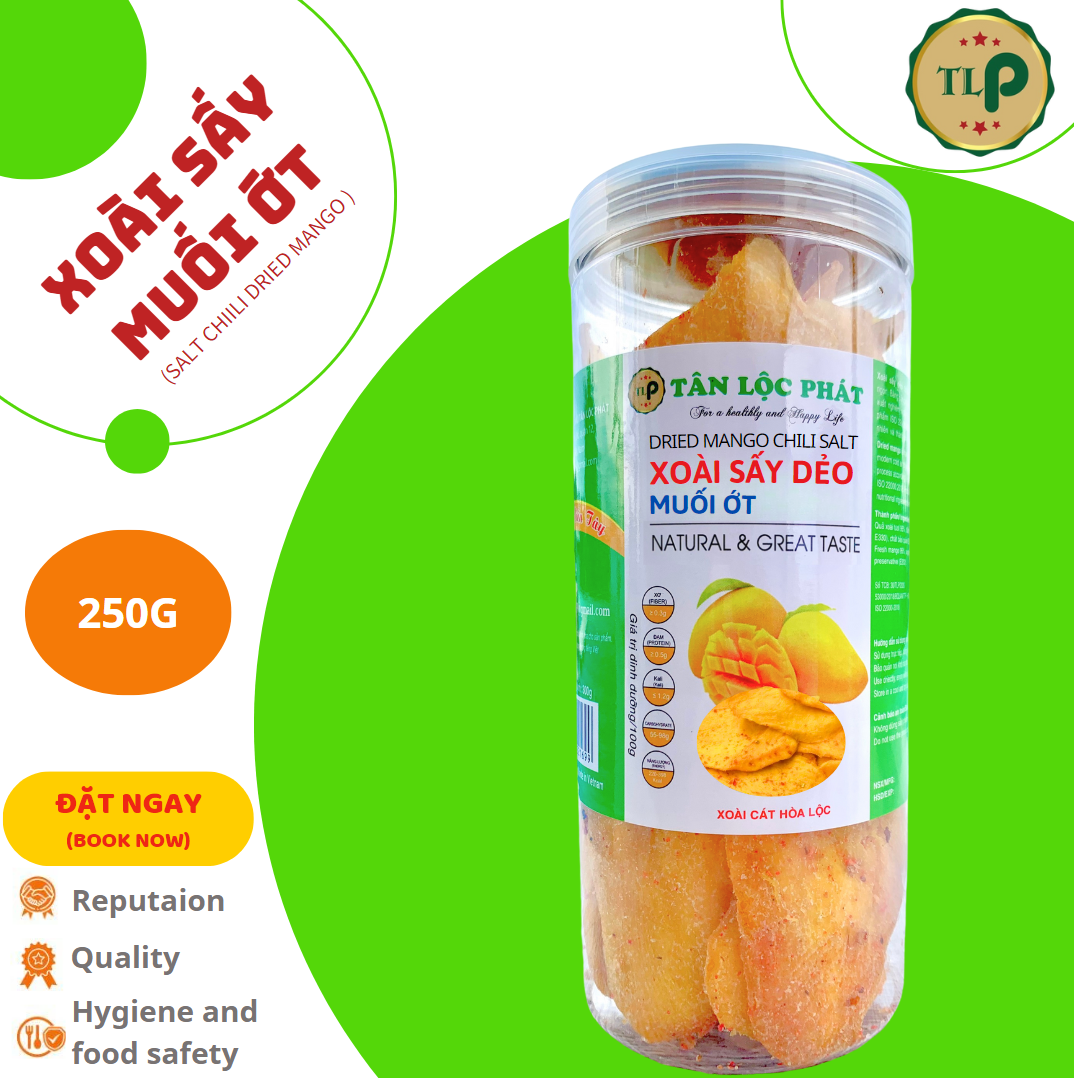 XOÀI SẤY MUỐI ỚT TÂN LỘC PHÁT THƠM NGON ÍT ĐƯỜNG