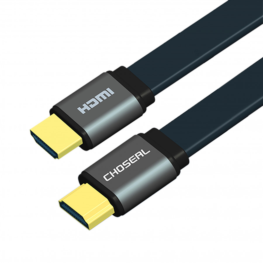 Cáp HDMI Choseal 2.0/4K chính hãng, Loại Dẹt 3m