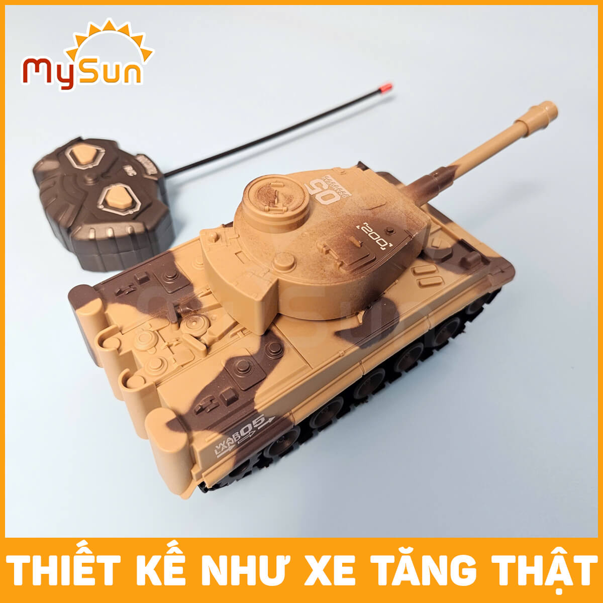 Mô hình xe tăng điều khiển từ xa đồ chơi xe tank cho bé trai MySun