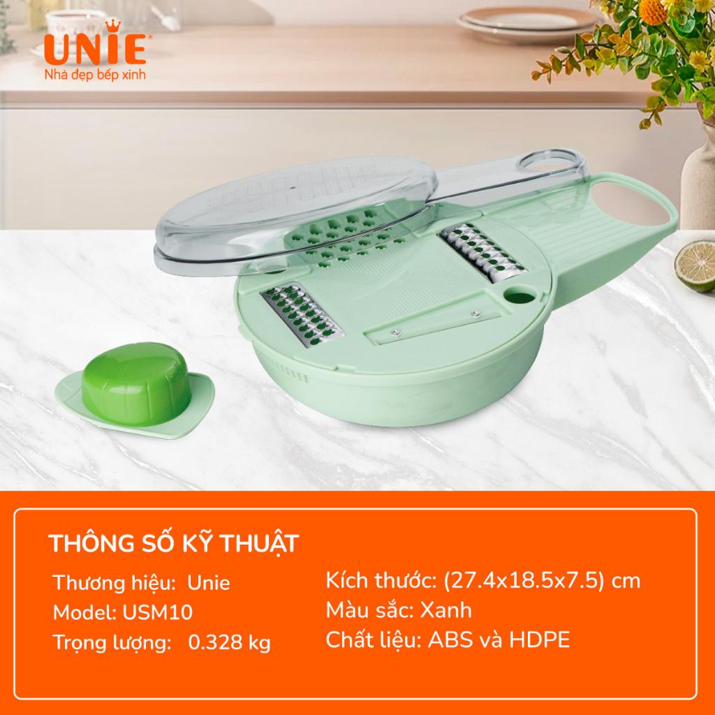 Rổ quay rau ly tâm Unie US5200 Làm khô thực phẩm nhanh chóng không bị dập nát, dung tích lớn 5,2L , Thao tác đơn giản bằng tay - hàng chính hãng