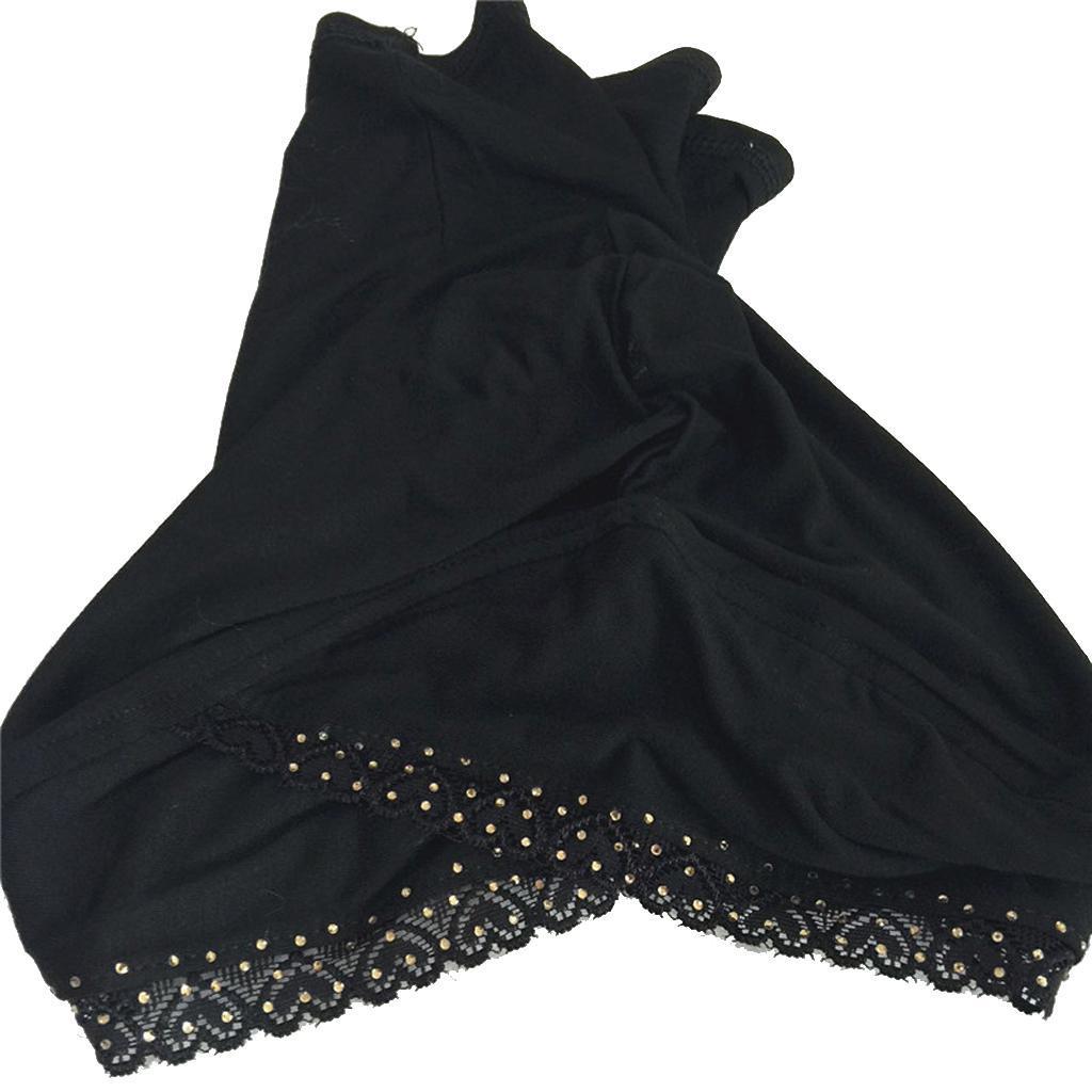 Womens Fashion Accessory Full Cover Wrap Muslim Hijab Caps Head Scarf Black