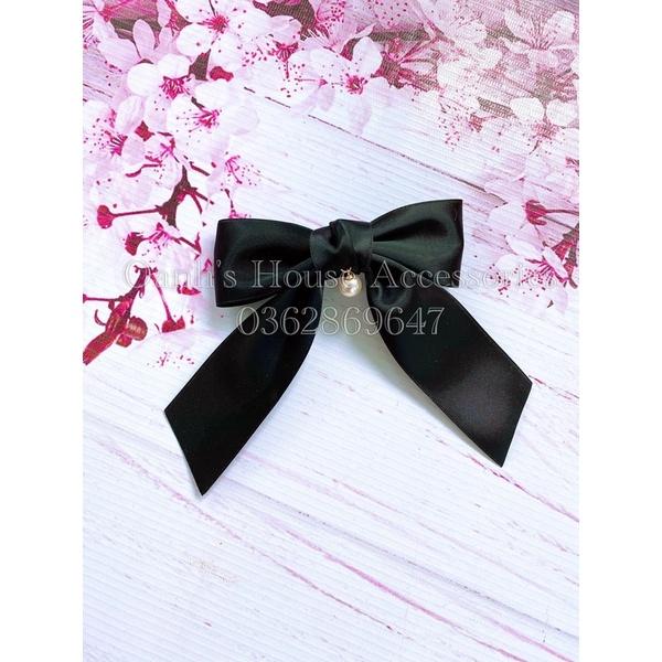 Kẹp nơ satin đuôi cắt xéo