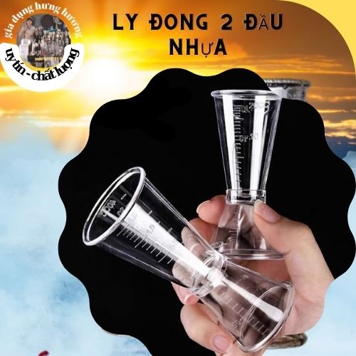 Ly đong 2 đầu - Zigger 2 đầu pha chế nhựa