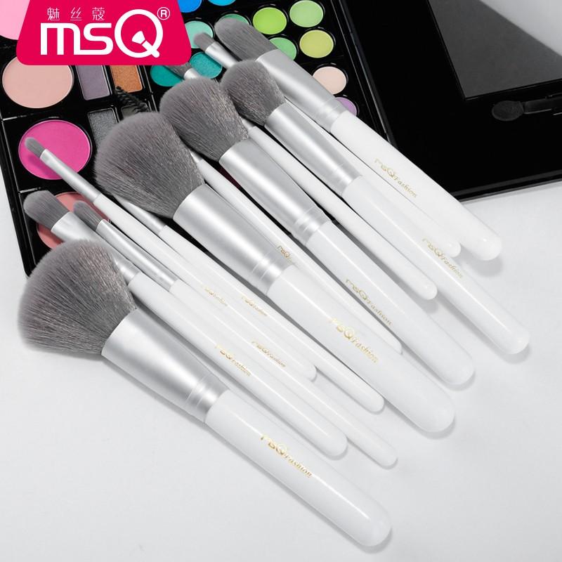 Bộ Cọ Trang Điểm Chuyên Nghiệp 12 Cây MSQ 12pcs Charcoal Fibre Brushes Set