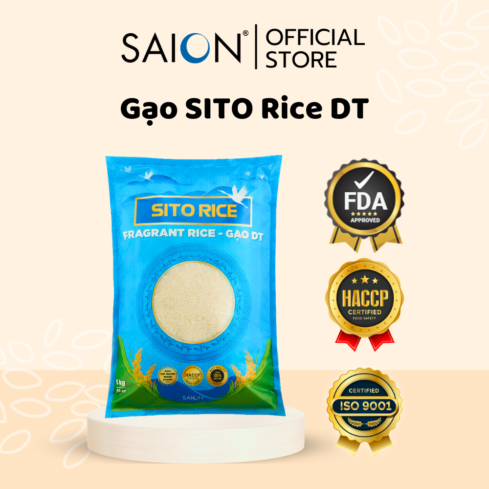 Combo 2 Túi Gạo Sito Đài Thơm 5kg Tặng 1 Túi Bún Gạo Vijoy 200g - Saion Official