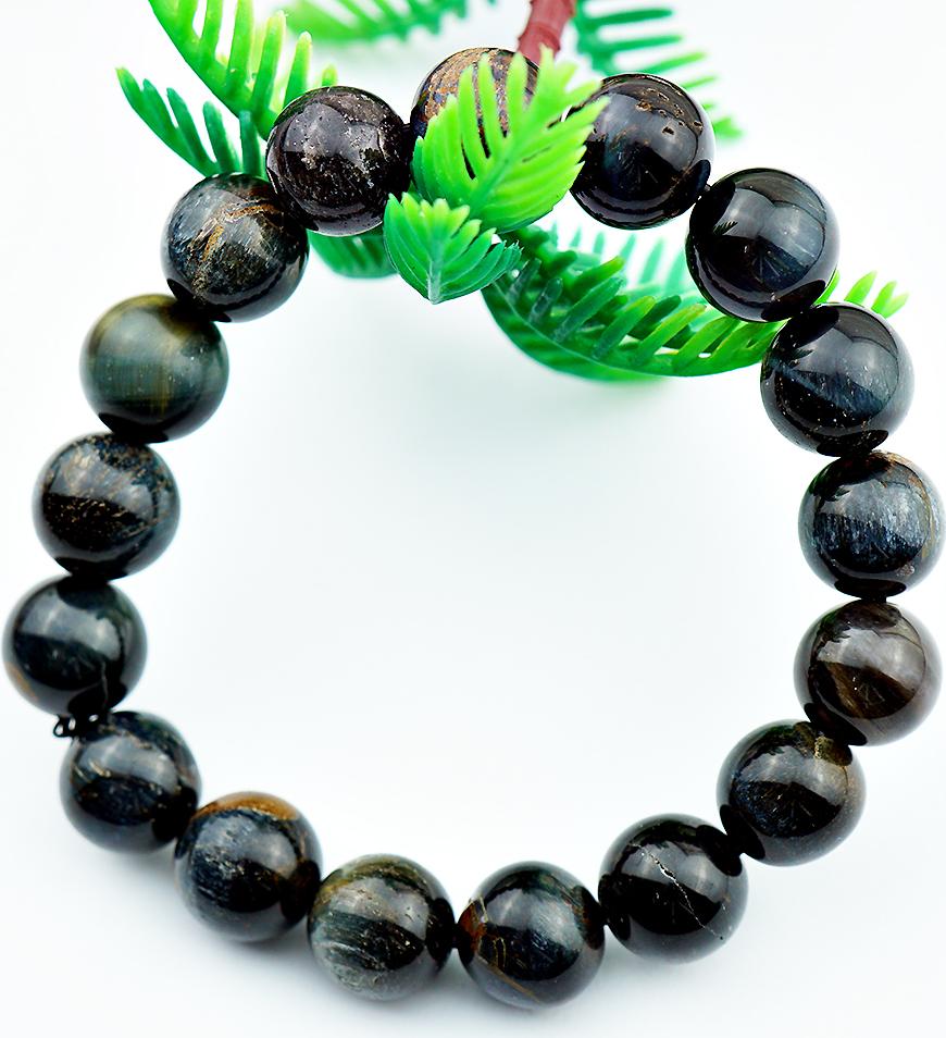 Vòng Tay Đá Mắt Hổ Tiger Eye Xanh Tự Nhiên