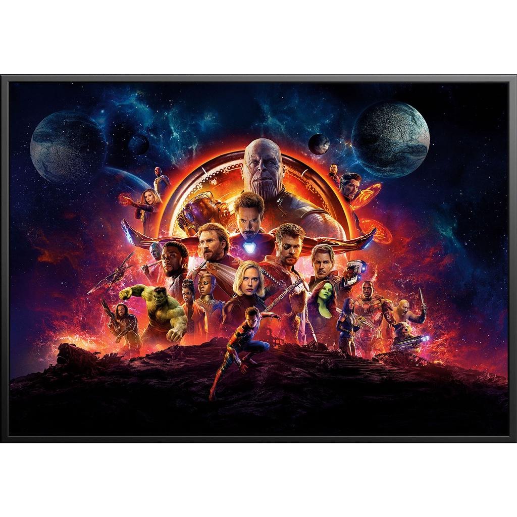 Tranh canvas treo tường MARVEL + khung composite và đinh treo – decor phòng đẹp và ấn tượng (BST01)