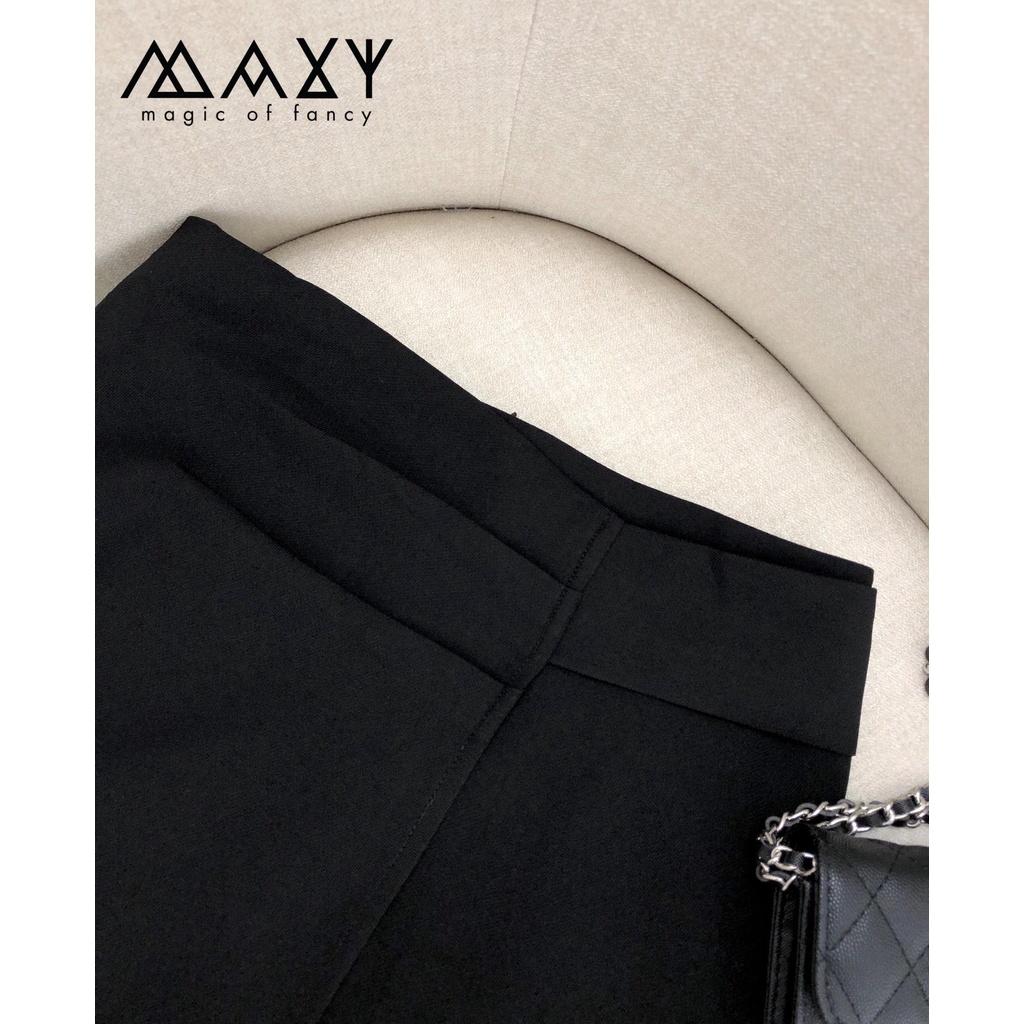 Chân váy đắp chéo tà lệch wrap midi skirt Maxy Workshop