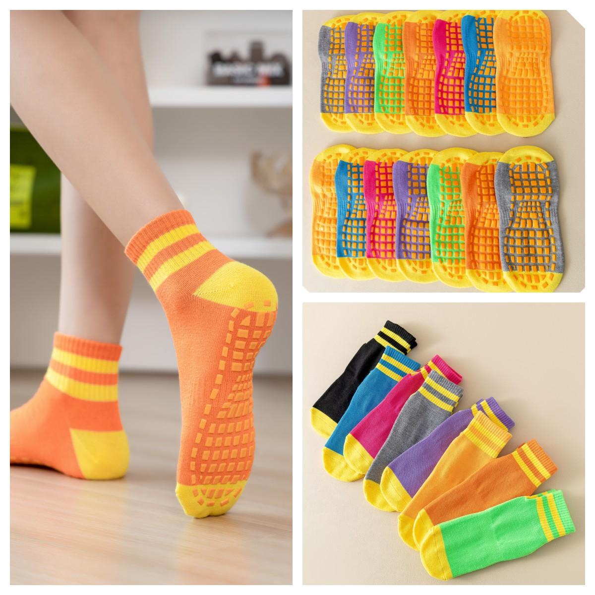 10 cặp gói vớ tấm bạt lò xo silicone vớ không trượt Color: Black Size: S 15cm