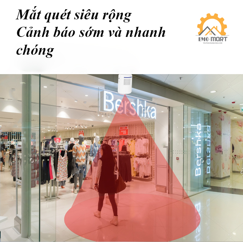 Chuông cửa báo khách YF0256-m thanh to, rõ ràng, Thiết bị nhỏ gọn dễ lắp đặt, Chống trộm hiệu quả