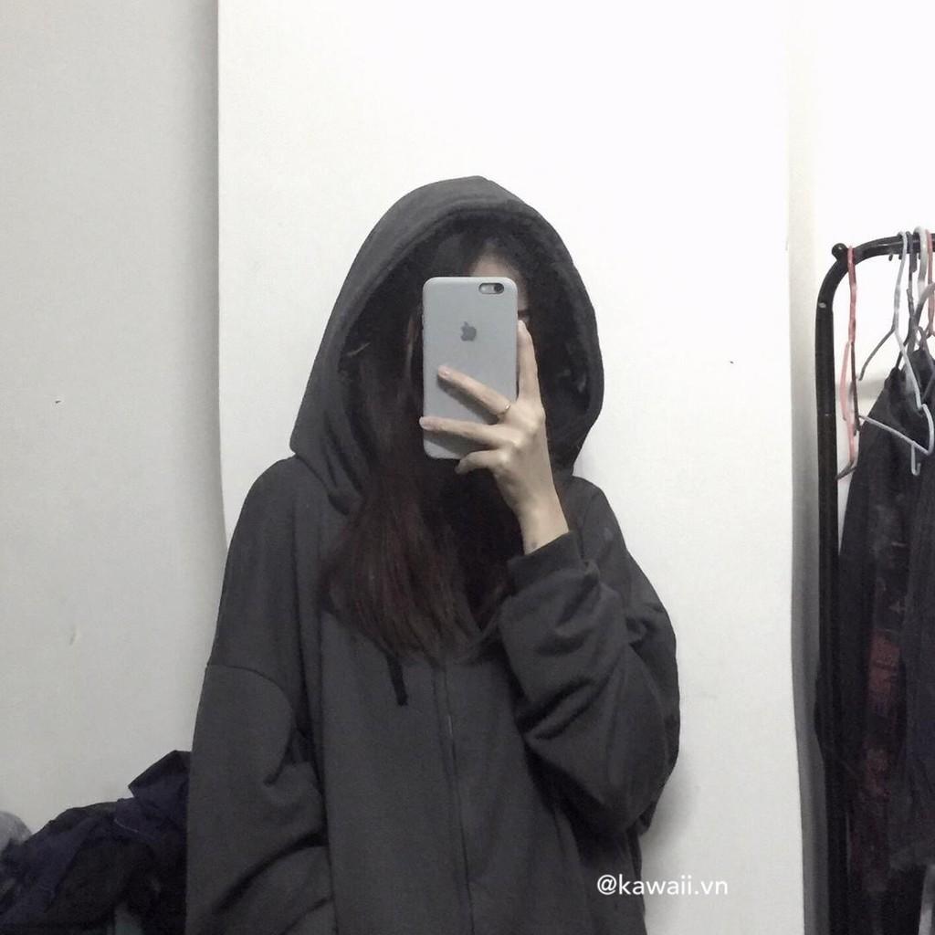 ZIP JACKET : ÁO KHOÁC ĐEN OVERSIZED PHỐI KHOÁ KÉO