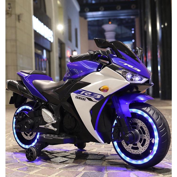 Xe máy điện thể thao Ducati R3 cho bé 2 bánh phát sáng bình điện to phù hợp bé 3-10t