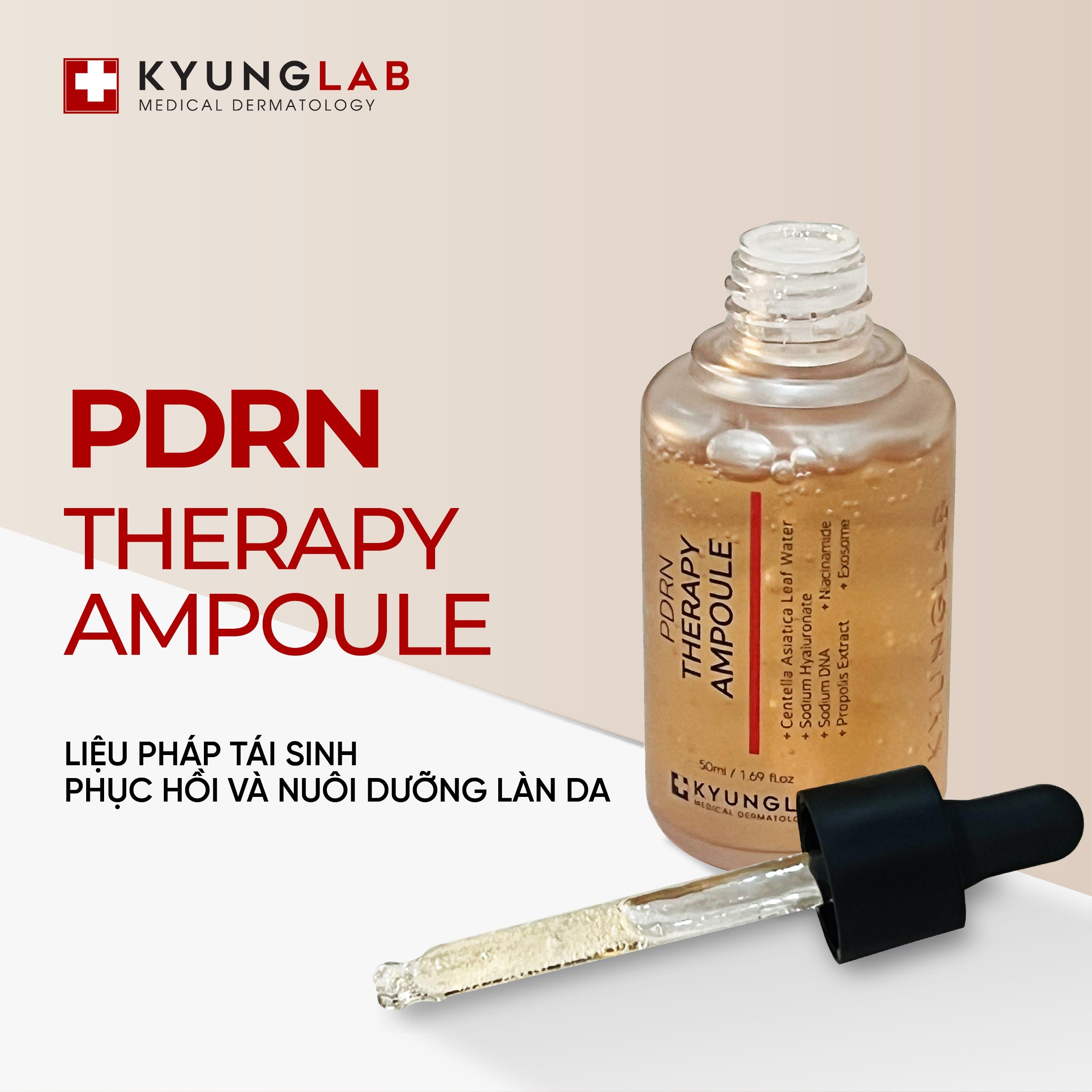 Tinh chất tế bào ngăn ngừa lão hóa da KYUNG LAB PDRN THERAPY AMPOULE 50ml Hàn Quốc