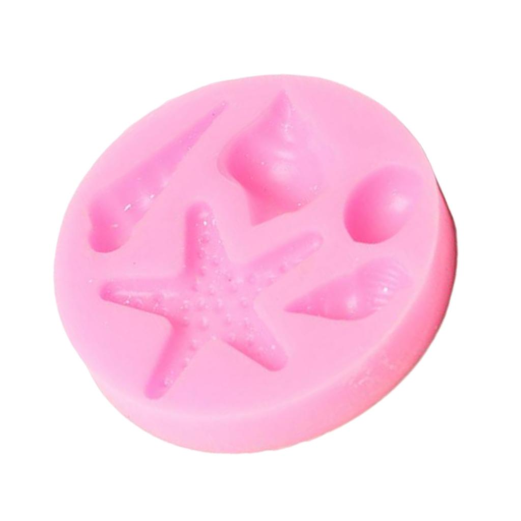 3D Chocolate Cake Mold Conch Starfish Mould Silicone Baking Tool Sugar Craft