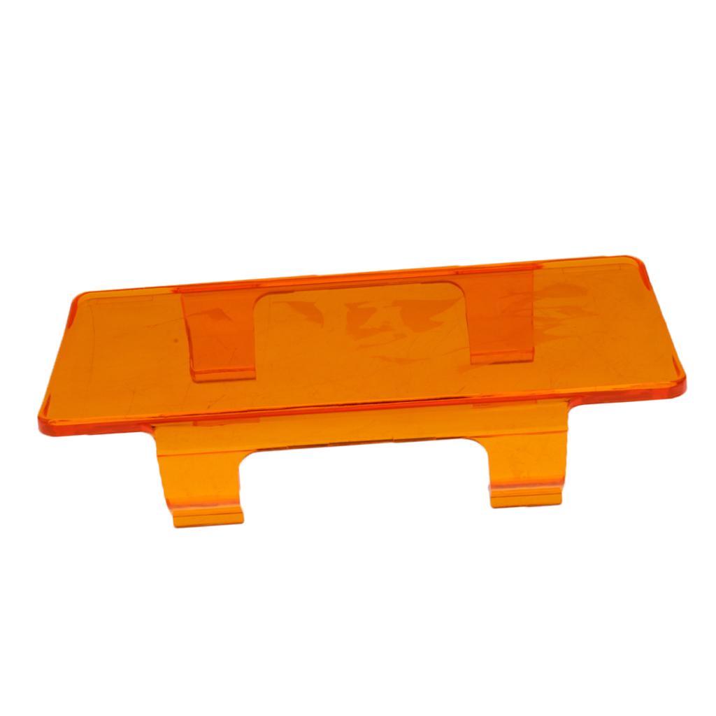 2xCar SUV Lens Cover Snap Housing for Straight Curved LED Light Amber