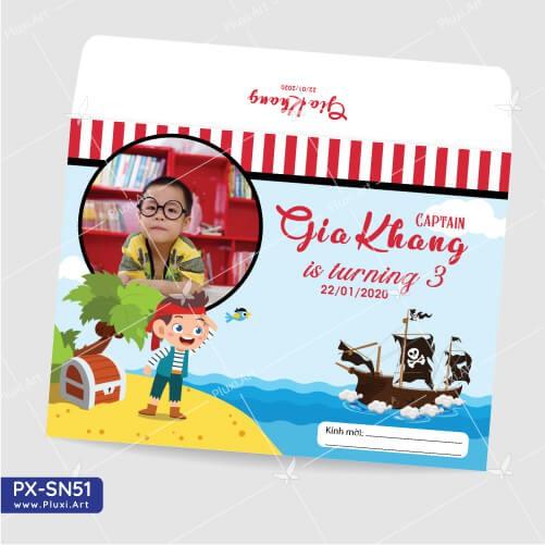 Thiệp thôi nôi – sinh nhật theo yêu cầu Pluxi (PX_SN51)