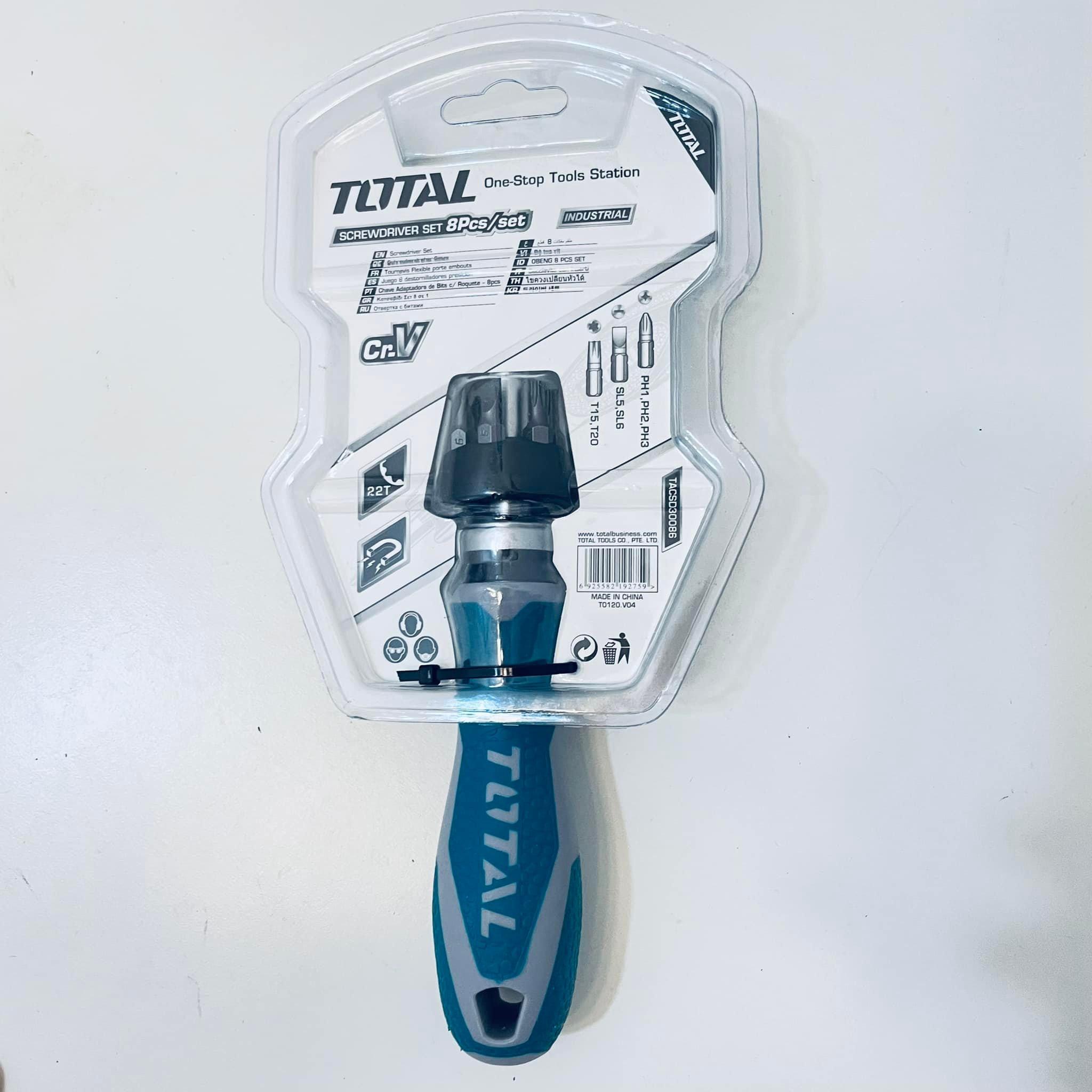 BỘ 8 TUA VÍT TOTAL TACSD30086 - HÀNG CHÍNH HÃNG