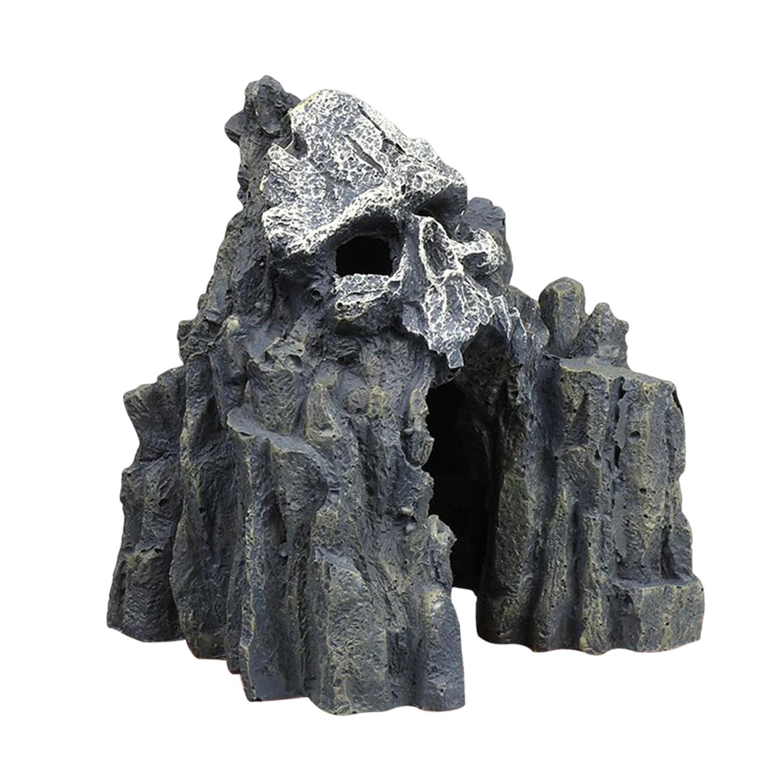 Skull Mountain Decor Rock Cave Aquarium Decoration Landscape Supplies Stone