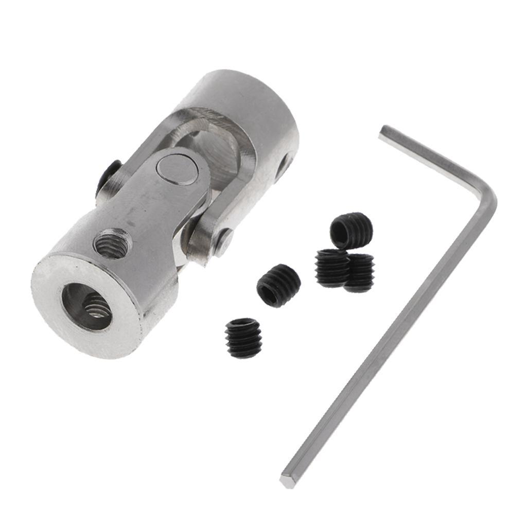 3pcs 6mm to 8mm Inner Dia Rotatable Universal Steering Shaft U Joint Coupler