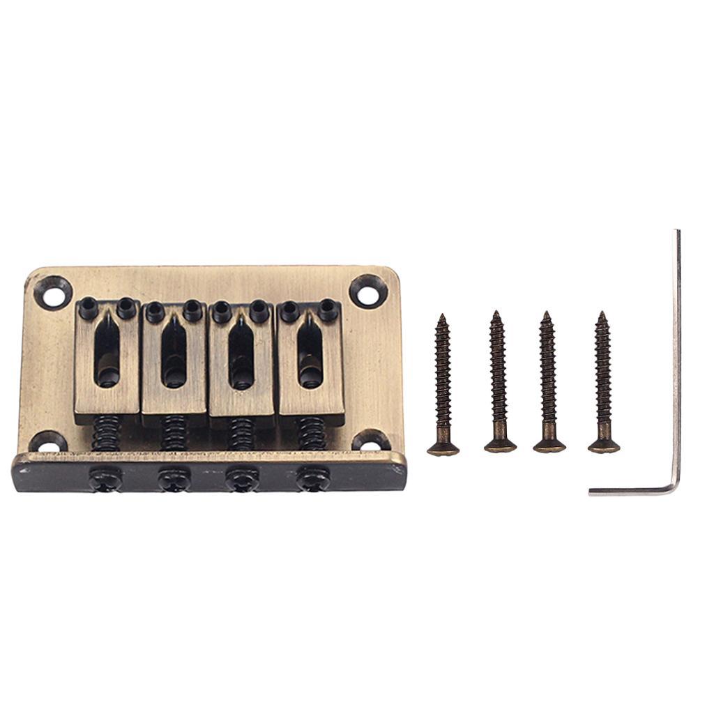 Bridge Tailpiece with Screws Wrench for Electric Guitar Bass Ukulele Parts