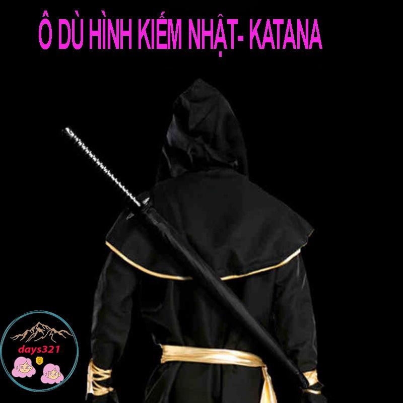 Ô dù che mưa katana cán giả kiếm nhật - 16 nan - 24 nan