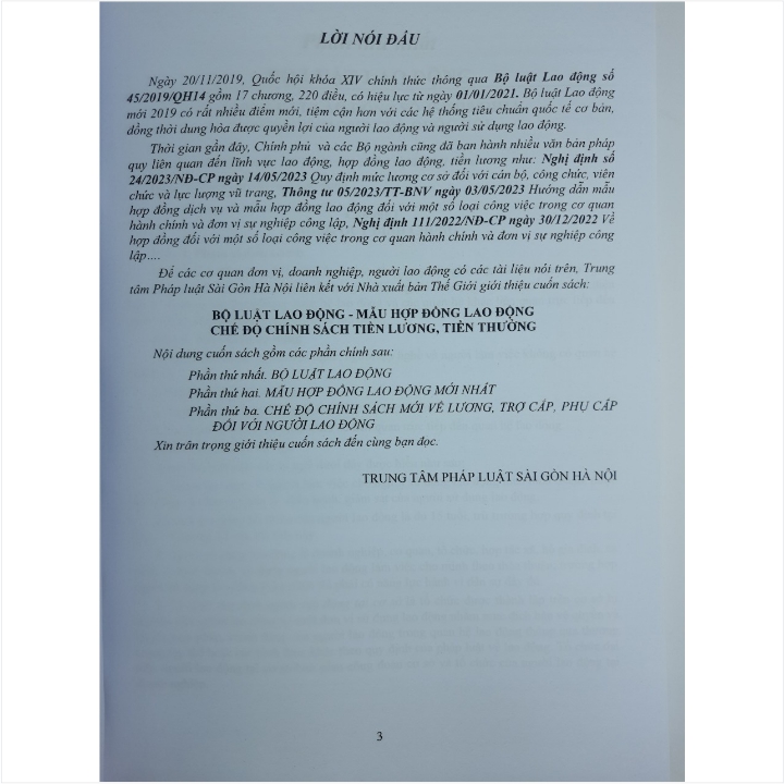 Hình ảnh Sách Bộ Luật Lao Động - Mẫu Hợp Đồng Lao Động - Chế Độ Chính Sách Tiền Lương, Tiền Thưởng - V2240D