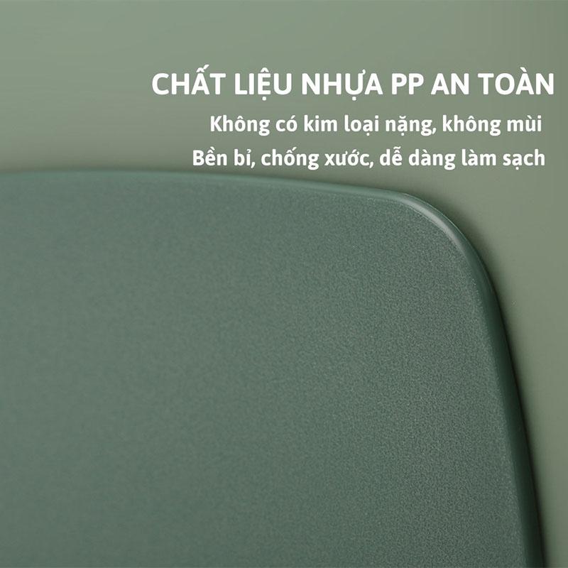 Bộ 3 thớt nhựa kháng khuẩn chống trơn trượt có khoen treo cao cấp