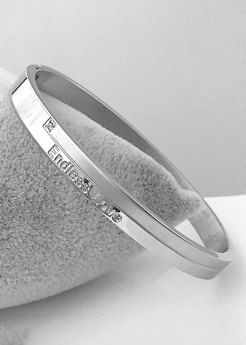 Vòng tay inox ENDLESS LOVE Hàn Quốc thời trang, phong cách và sang trọng VT193 - Màu bạc