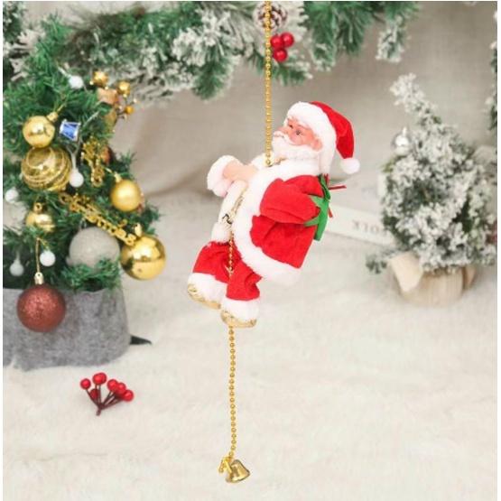 (Kèm Pin) Ông Già Noel Leo Dây - Đồ Chơi Ông Già Noel Phát Nhạc