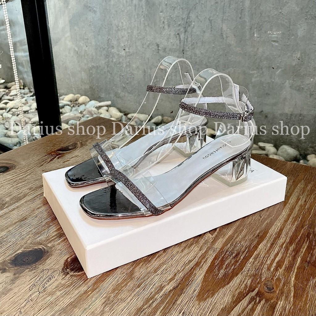 Giày SANDAL quai ngang gót vuông trong - 81196