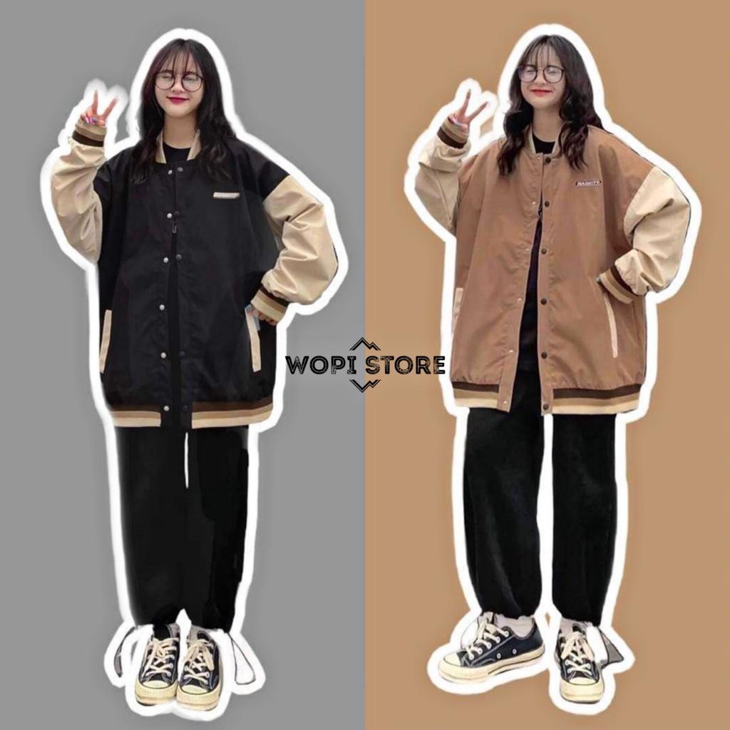 Áo Khoác Dù BOMBER WAS Form Rộng Tay Dài Ulzzang Unisex