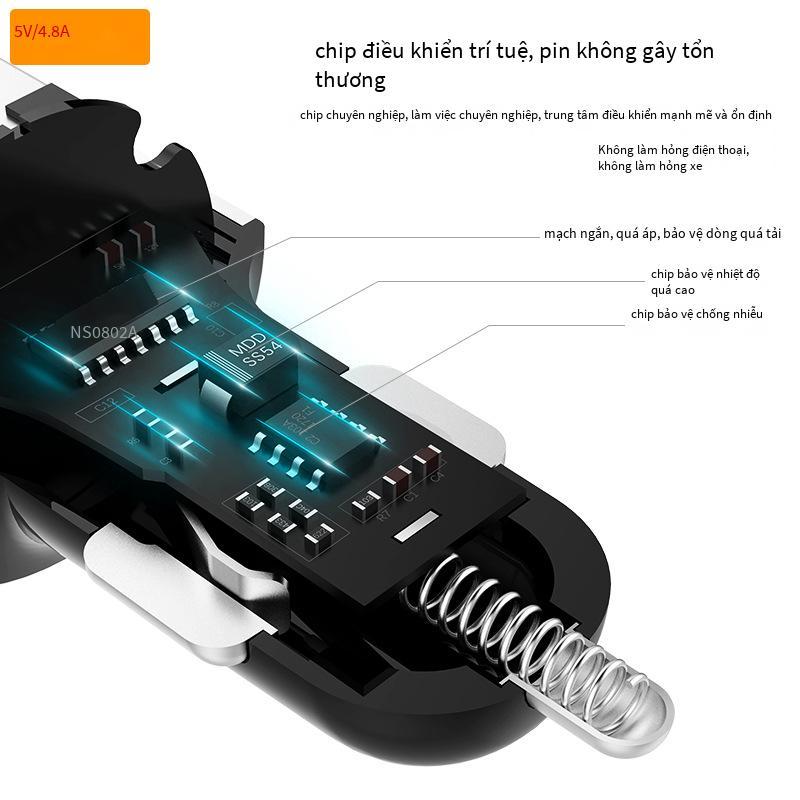 Giá thấp nhất bộ sạc xe hơi hiện đại bộ sạc điện thoại di động trên xe hơi USB kép sạc nhanh sạc xe hơi màn hình hiển thị điện áp bộ sạc xe hơi