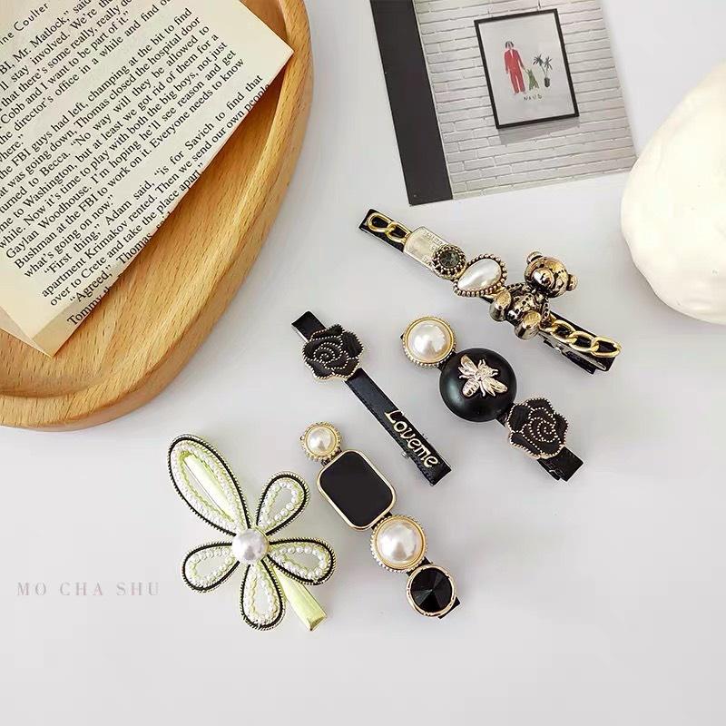 SET 5/6 - KẸP ĐÍNH NGỌC PHONG CÁCH TIỂU THƯ SANG TRỌNG - NUNAM SHOP